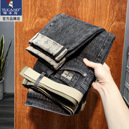 Woodpecker (Tucano) High-End-leichte Luxusjeans für Männer schlanke Füße im Frühjahr und Herbst.