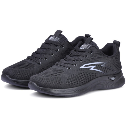 Mengxi Frühlings- und Herbst mittleren Alters und älteren Gelegenheitssportschuhe Herren Mesh Black Work Board Schuhe Herrenschuhe Sommer atmungsaktiv