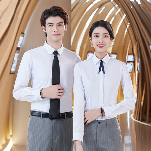 Troman concealed button no-iron white shirt women's long-sleeved professional formal temperament casual anti-wrinkle work clothes work clothes shirt