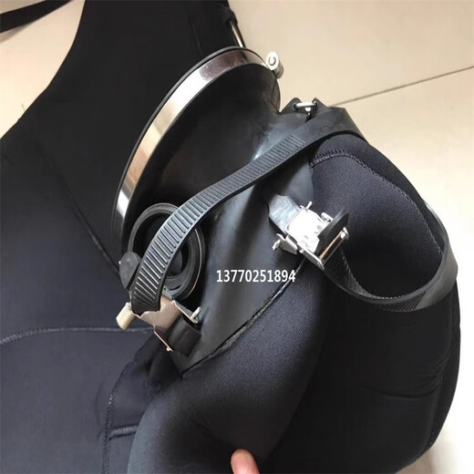 693连体全密封潜水服下水道打捞服全封闭呼吸面罩全干式潜水衣 全密封潜水服