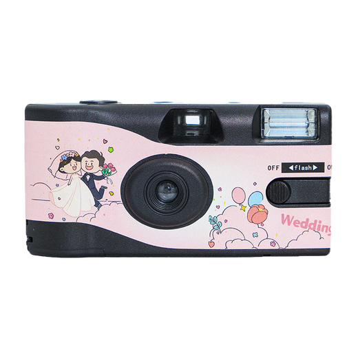 Bright disposable film camera, student camera, film machine, color negative film gift for boyfriend and girlfriend, large wide angle, 100 years of good cooperation, 27 photos, built-in flash