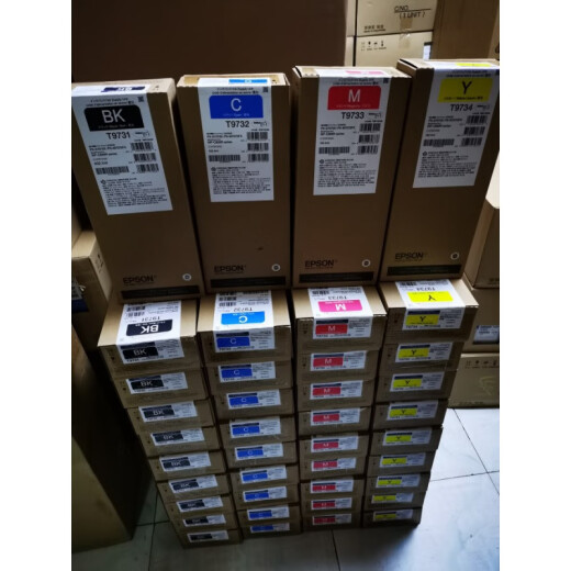 
XMSJ Epson 869 Ink Bag WF-C869Ra Ink Bag T9731 Black T9732 Cyan T9733 Red T9734 Yellow T9742 Large Capacity Cyan (735 ml) Invoice