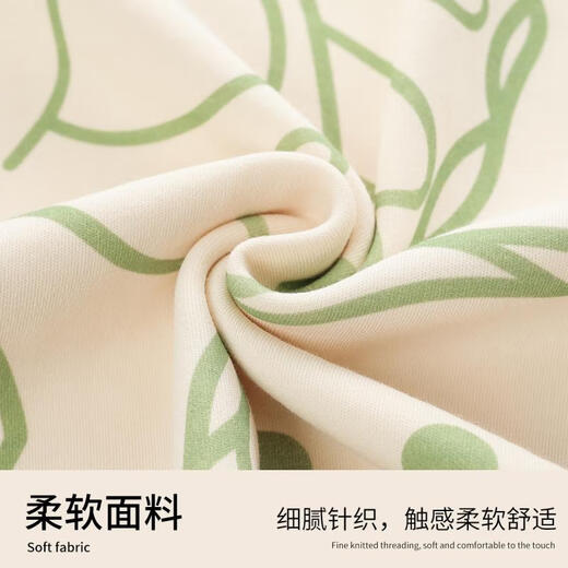 Langsha Pajamas Women's Summer Thin Printed Short-Sleeved Suit Sweet Round Neck Pullover Can Be Weared Outside Home Clothes Light Green Dinosaur