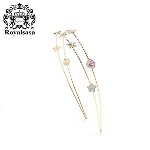 Royal Salsa Headband Women's Fresh Internet Celebrity Starfish Shell Headband Fabric Hair Accessories Hairpin Hairpin Headband Headband