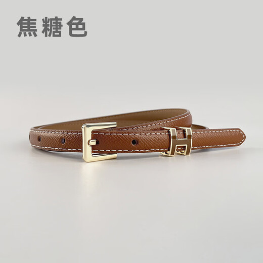 Melece [sélectionné] New Women's Belt, femmes Palm Pin Pin Pin Pin Clâne Backle Backle, Pure Vache Pure, All-Match Simple Denim Suit Jirt 15693 Rose nue 105cm