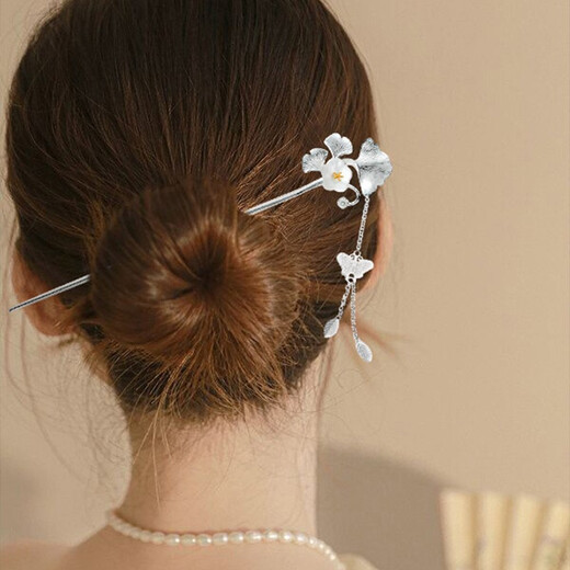 Dijing hairpin as a Valentine's Day gift for your girlfriend and wife, ancient style Sansheng apricot-stepping tassel hairpin, high-end hair accessories Sansheng apricot hairpin F481