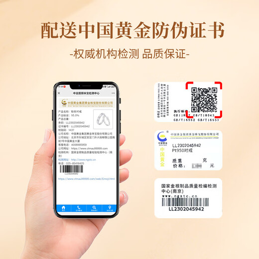 China Gold (CHINA GOLD) Platinum Couple Rings Pair of Proposal Rings Platinum Rings Girls Birthday Gifts for Girlfriend and Wife Wedding Anniversary Platinum Möbius Rings - Men