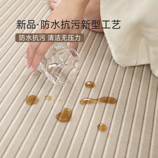 佤歌莉娜客厅地毯轻奢加密圈绒高级新款茶几毯家用防水防污沙发地毯大面积 方古-15601 180cm*250cm【耐脏好清洗】
