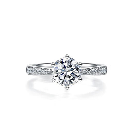 AVHE platinum diamond ring 18K gold royal princess full of diamonds artificially cultivated diamonds real diamonds. Looking for a wedding gift for a man to give to his girlfriend 18K gold royal princess diamond ring-80 points cultivated diamond D color VVS clarity