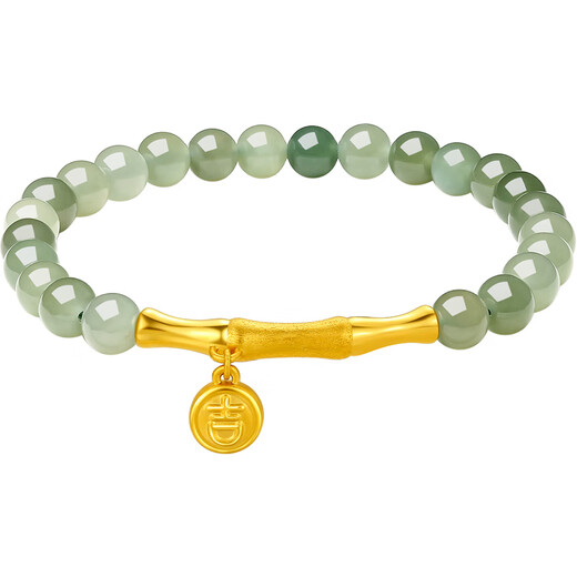 Saturday Blessing 5D Hard Gold Hetian Jade Bracelet Good Luck and Good Fortune Hetian Jade Bracelet Y1910808 17cm Birthday Gift