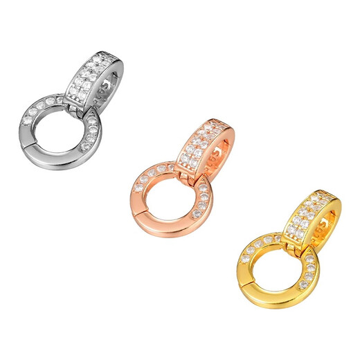 Zuoou universal pendant buckle head s925 sterling silver Buddha Buddha jade gold Buddha buckle clip necklace accessories movable jade buckle connector silver