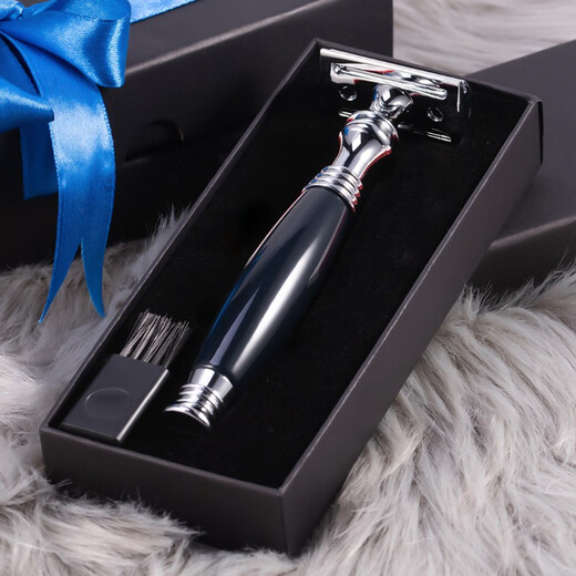 Grandslam retro double-sided razor manual razor gift box razor 10972 piano paint model with 10 blades + small brush
