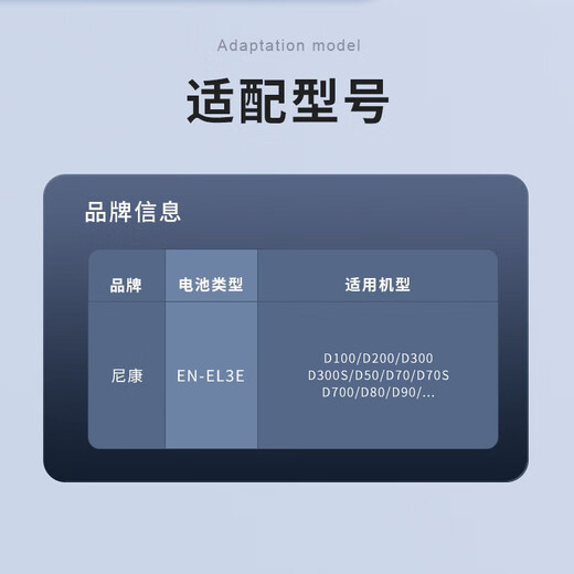 绿巨能（llano）适用尼康EN-EL3E相机电池D700 D300 D300s D200 D100 D80 D80S D90 D90S D70 D70S D50数码相机