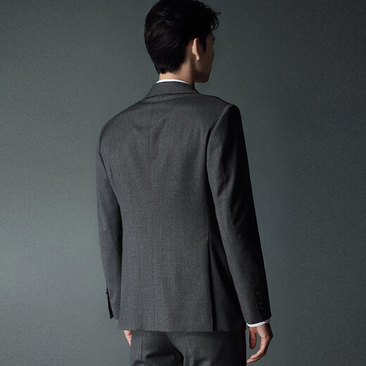 Anniversary Bird Suit Men's Choice Men's Business Formal Wool Suit Micro Suede Pants Suit Men Xingyu Gray Solid Color 52 A(185/104) /Please note waist or trousers