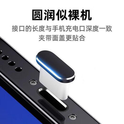 Xushansi suitable for Apple 16 dust-proof plug 16promax mobile phone plug 16pro/15 socket metal dust-proof electric Mysterious black metal dust-proof plug-dust-proof plug 1 piece Apple 16promax