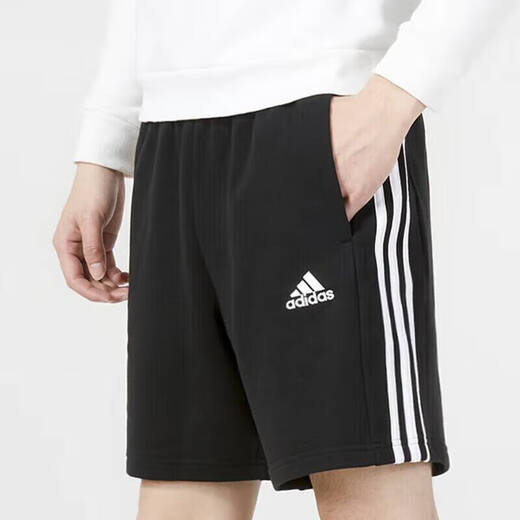 阿迪达斯（adidas）官方舰店短裤 夏夏新款健身训练运动裤透气休闲裤宽松五分裤 IC9435/有抽绳，刺绣logo S 175/76A  建议120-135斤