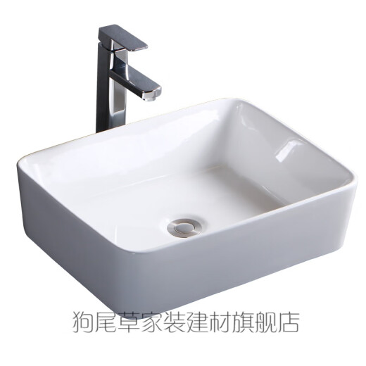 Balcón de lavado de la cuenca de encimera XMSJ Balcón de un solo agujero de lavado Cerámica de lavado de la cuenca del lavavajillas de la cuenca del lavado del hogar del tamaño del ronda pequeña 679A-40*30 Single Basin con drenaje