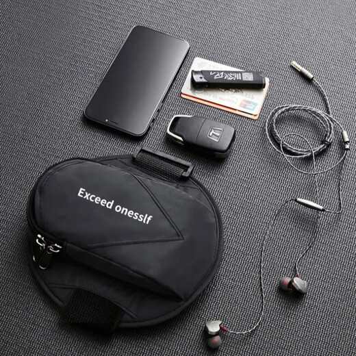 Nufeng running mobile phone carrying artifact sports arm bag for mobile phone ultra-thin new outdoor wrist bag for men and women anti-reflective black suitable for mobile phones within 6.5 inches