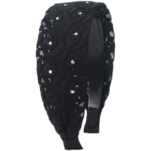 Rongxia hairband wide-brimmed women's non-slip hairpin for going out Korean press hairband for washing face and covering gray hair headband hairpin headband black F43