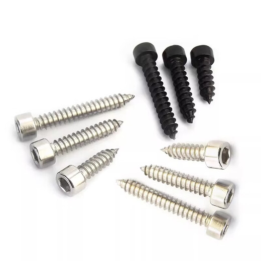 Jinchao grade 8.8 black nickel-plated hexagonal self-tapping screws 304 stainless steel audio box speaker screws M2-M6 304-M5*20 (20 pcs)