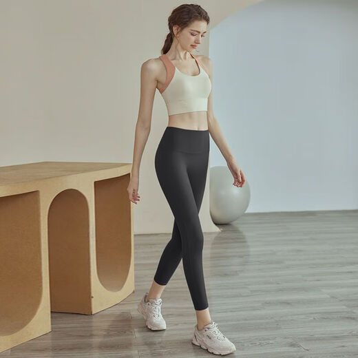 DYAASS Pilates Clothes Breathable Hollow Beautiful Back Yoga Clothes Women's Fashionable Anti-Sagging Fitness Suit Sports Yoga Pants Suit Light Grass Green + Young Bud Green XL XL116-130Jin Jin is equal to 0.5 kg