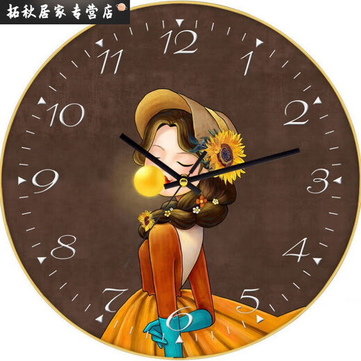 Montres, horloges murales, montres de salon de célébrités Internet à domicile, horloges murales de nouveau style, à la mode, à grande valeur, horloges en quartz sans trou, 6636 cerfs, 12 pouces (30 cm) en verre incurvé