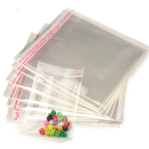 Plastikbeutel Selbstkleber Beutel langer Streifen kleiner transparenter Verpackungsbeutel BL Bag 5 Drahtbeutel 100 BL4 Draht 17*21 (18+3) 100 Stück 13298