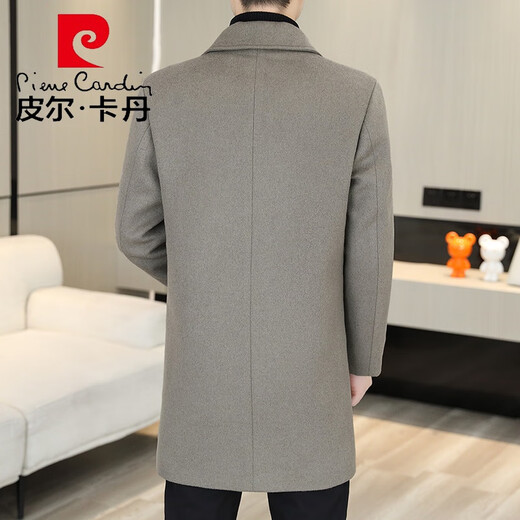 Pierre Cardin en laine en laine pour hommes plus en coton épaissis d'épaissine du manteau en laine à double boutonnage pour la longueur moyenne pour l'automne et l'hiver.