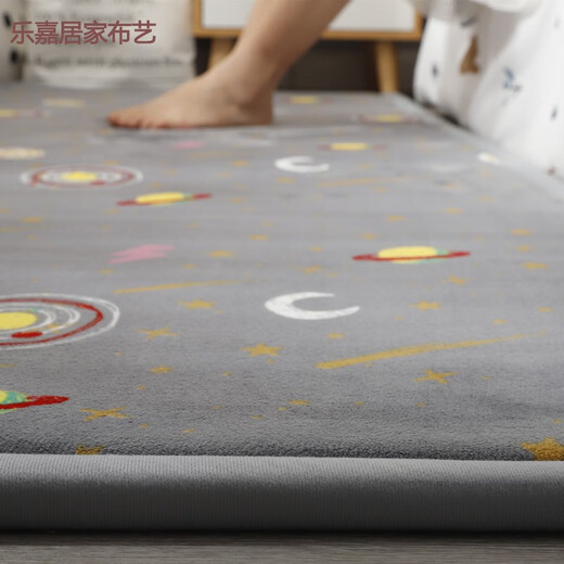 NIANJIE thickened bedside carpet baby anti-fall mat bedroom living room bay window tatami children winter Japanese style four-leaf clover width 40 long 120 cm
