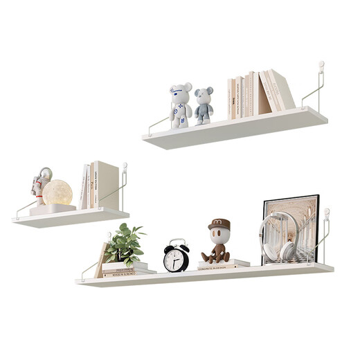 Shuaili punch-free wall shelf wall rack guest restaurant wall-mounted bookshelf one-word partition three-piece set SL8411