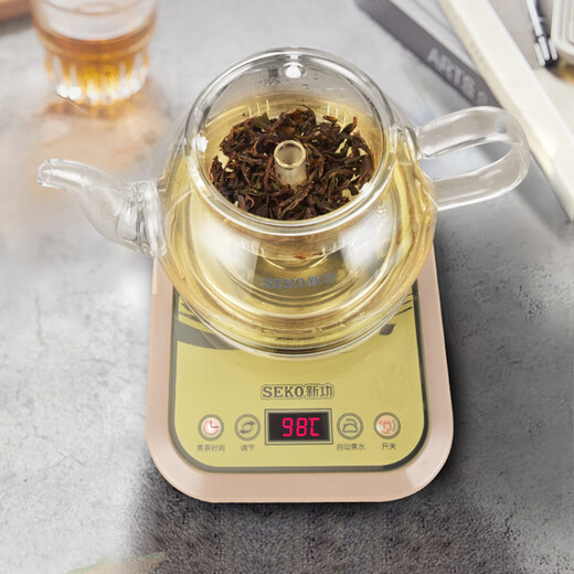新功（SEKO）全自动电热水壶烧水壶喷淋式蒸汽煮茶器高硼硅玻璃花茶壶电茶炉 N20/N21 0.8L N20智能喷淋式煮茶器