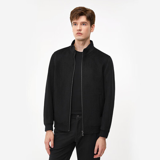 金利来GY服饰夹克男商场同款含绵羊毛舒适保暖外套JWL1339-LK105 黑色 1XL 