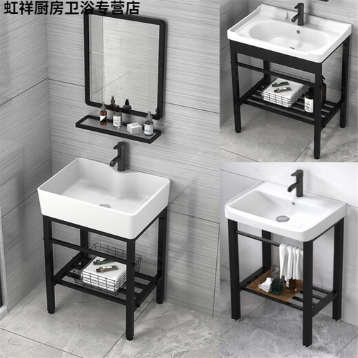 Cuenca de la columna de Nansangweichi Cuenca de lavado vertical Pequeño apartamento de piso Cerámico de lavado de cerámica Fregadero de baño 4837E Basin + drenaje de soporte / apartamento pequeño