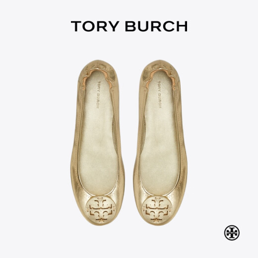 Tory Burch Tang Liboqi [Limited Time Geschenk] Minnie Travel Ballet Flat Schuhe Frauenschuhe TB 162598 Gold 723 38 7.5