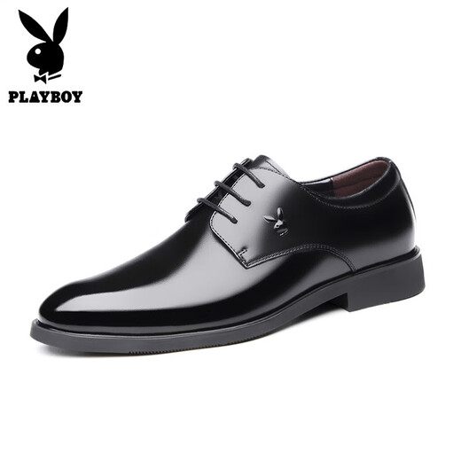 Chaussures en cuir playboy Clothing formels de commerce de repos de printemps top top cowhers hoeshoes masculins pour hommes chaussures en cuir masculin 1591 noir 43