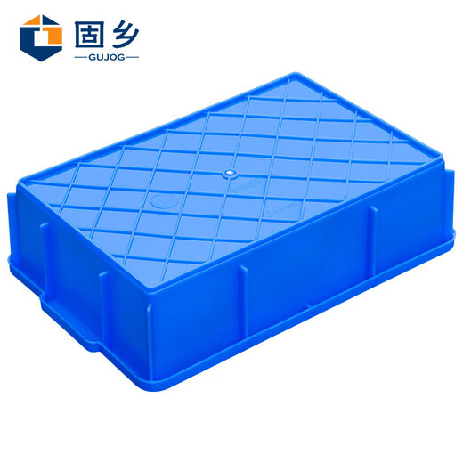 Guxiang plastic box rectangular small square box material box thickened turnover box component box storage box tool box parts box turtle box X6# blue 385*245*100mm 2 pieces