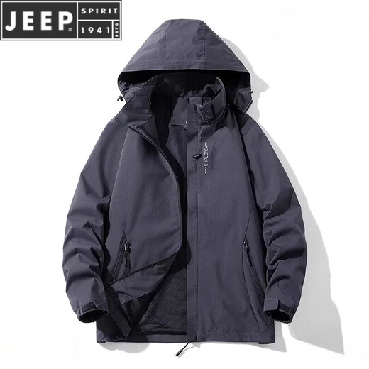 JEEP SPIRIT冲锋衣男女同款春秋防水男士外套三合一可拆卸登山服户外夹克男 6628款黑色-春秋款  XL 110-130斤