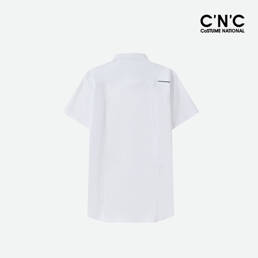 C'N'C【轻奢衣服】CNC男装25春夏新款短袖衬衫男品牌刺绣图案衬衣 白色 50(175/92A)