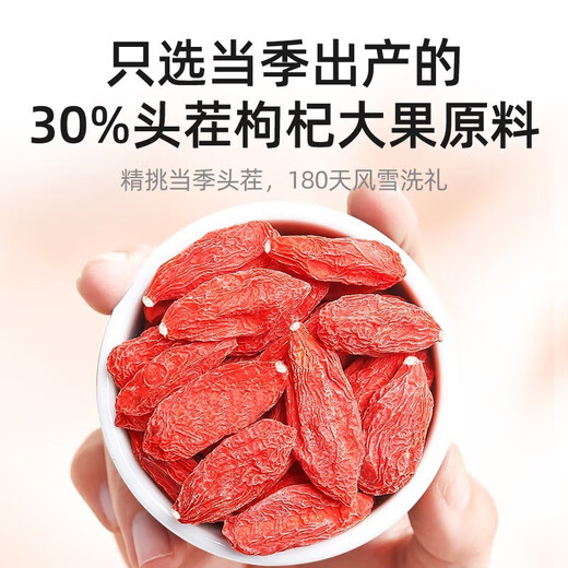 Qi You Selected Special Grade Ningxia Red Wolfberry Non-Fumigation No-Stainless Sulphur No-Stainless Health Nutrition New Goods Wolfberry Tea Gougu Ji Tea 500g Canned Non-Fumigation Non-Sulphur Special Grade Ningxia Red Wolfberry