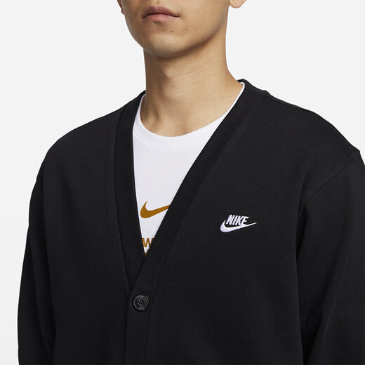Nike (Nike) Jacke für Männer 2025 Frühlings- und Herbst Neue Strick-Strickwinkel V-Neck Pullover Casual Jacket Top FN3899-010 Schwarz XL