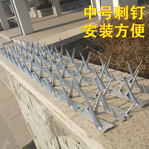 Zhongji Wanxing anti-theft, anti-climbing, anti-cat and anti-rat self-installed ground spikes, rust-proof spikes for building, villa, and community walls, hot-dip galvanized medium spikes 1.25 meters long/1 piece