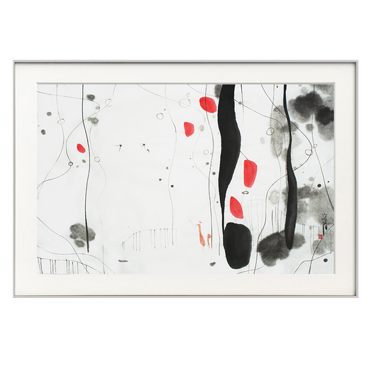 Silent Squid, Yang He's original Chinese ink painting 