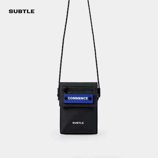 Subtle mobile phone bag for men and women crossbody bag fashion sports shoulder bag casual waist bag coin purse Black black