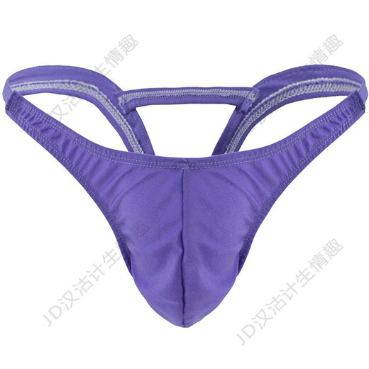 Ye Zimei sexy underwear men's transparent sexy underwear men's temptation thong triangle rear window low waist U protruding men's T-pants 403 one size red