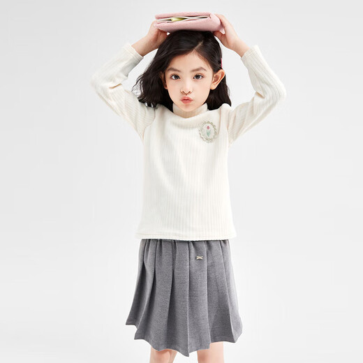 DEESHA children's clothing girls 2025 sweet basic versatile half-turtle collar pit multi-color bottoming shirt for middle and large children