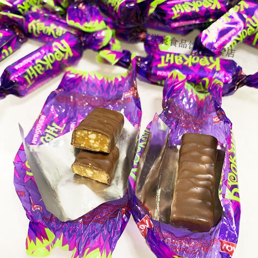 Shifangyi Russian Purple Candy Original Imported Snacks Chocolate Candy KDV Purple Candy Chinese New Year Candy Purple Candy 500g (about 70 pieces)