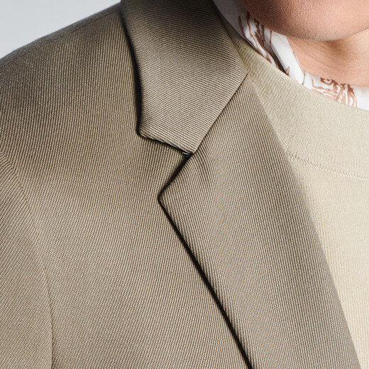 Angel Bird Pure Wool Suit (Top) Light Formal Men's Slim Suit Single Fork EBB233731U Light Apricot 50A