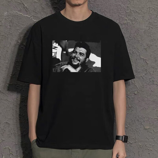 熊司令切格瓦拉t恤 主义周边短袖衣服夏季t桖班服男 黑色 d4867 切格瓦拉 XS 75-95斤