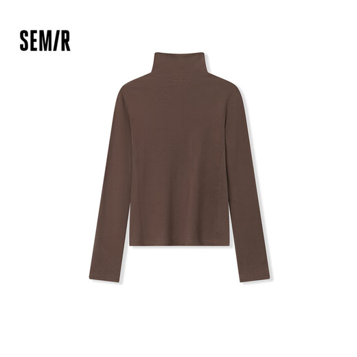 Semir long-sleeved T-shirt women's hot German velvet tight slimming 2024 winter simple turtleneck bottoming shirt 109724101009