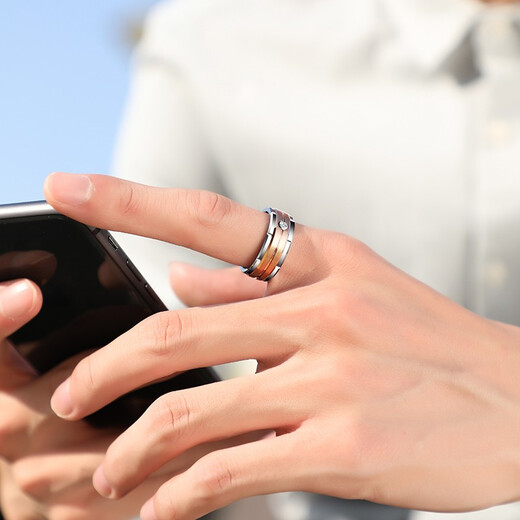 Saya moissanite diamond ring men's trendy index finger single ring men's fashion ring moissanite high-end niche men's ring national standard No. 21 moissanite